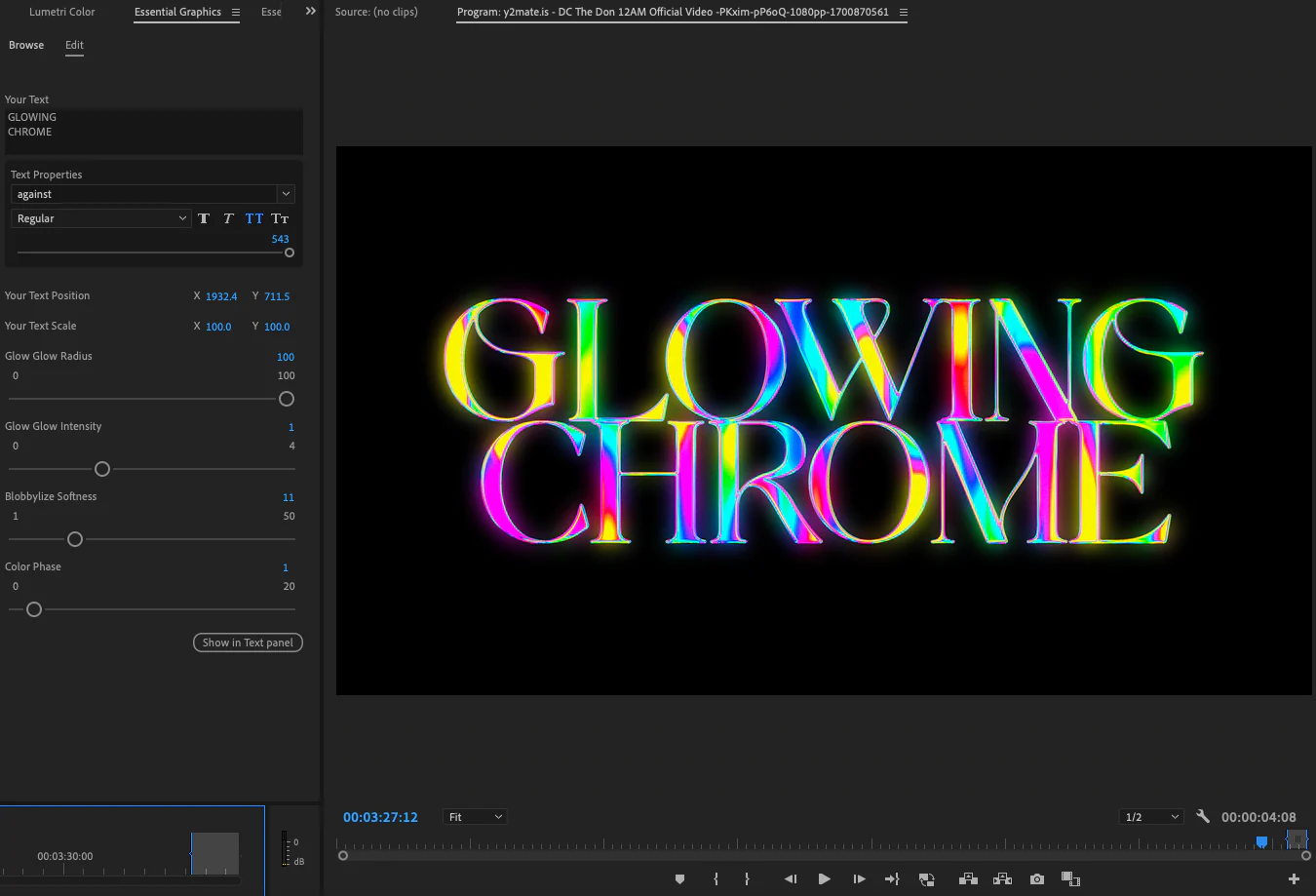 30 Glowing Neon Chrome Title Card MOGRT Templates - Image 3