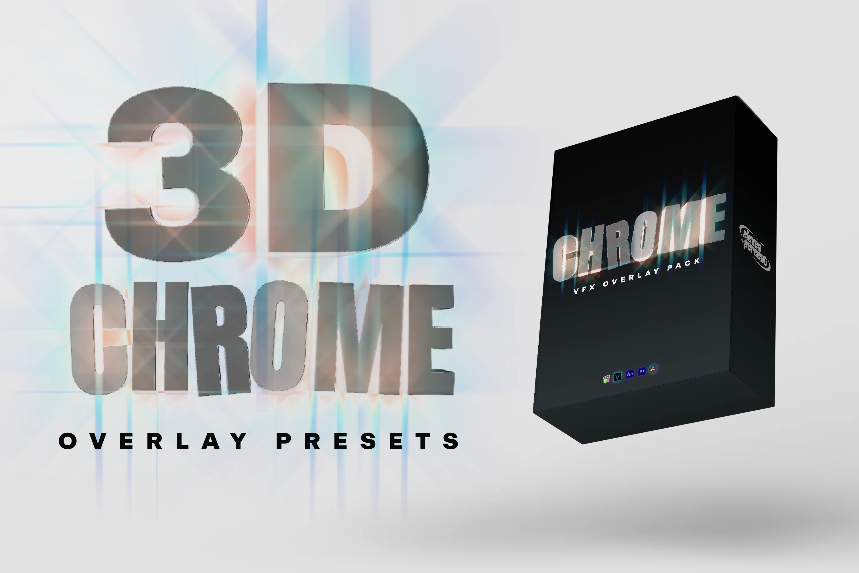 3D Chrome Video Assets Overlay Pack - Image 3